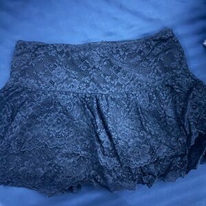 Elegant Lace Skirt in Navy Blue